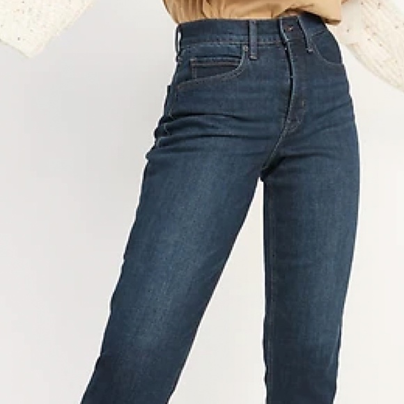 NWT: old navy Curvy Extra High-Waisted Button-Fly Sky-Hi Straight Jeans … - Picture 4 of 5